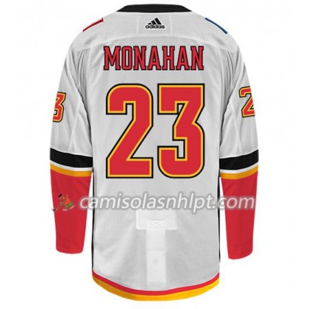 Camisola Calgary Flames SEAN MONAHAN 23 Adidas Branco Authentic - Homem